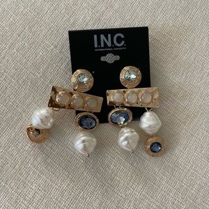 Macy's Gold and Blue Drop Earrings